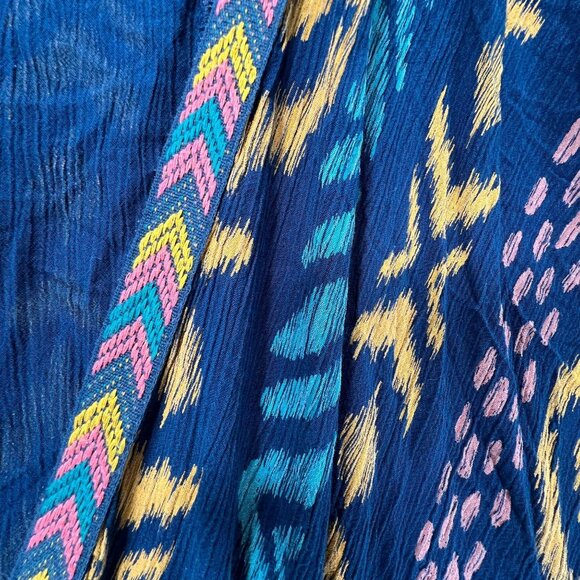 Ariat Womens L-XL Boho Kimono Cardigan Vibrant Geometric Tribal Southwest Wrap - Picture 8 of 15